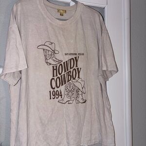 Howdy Cowboy 1994 Graphic Tee - Cream